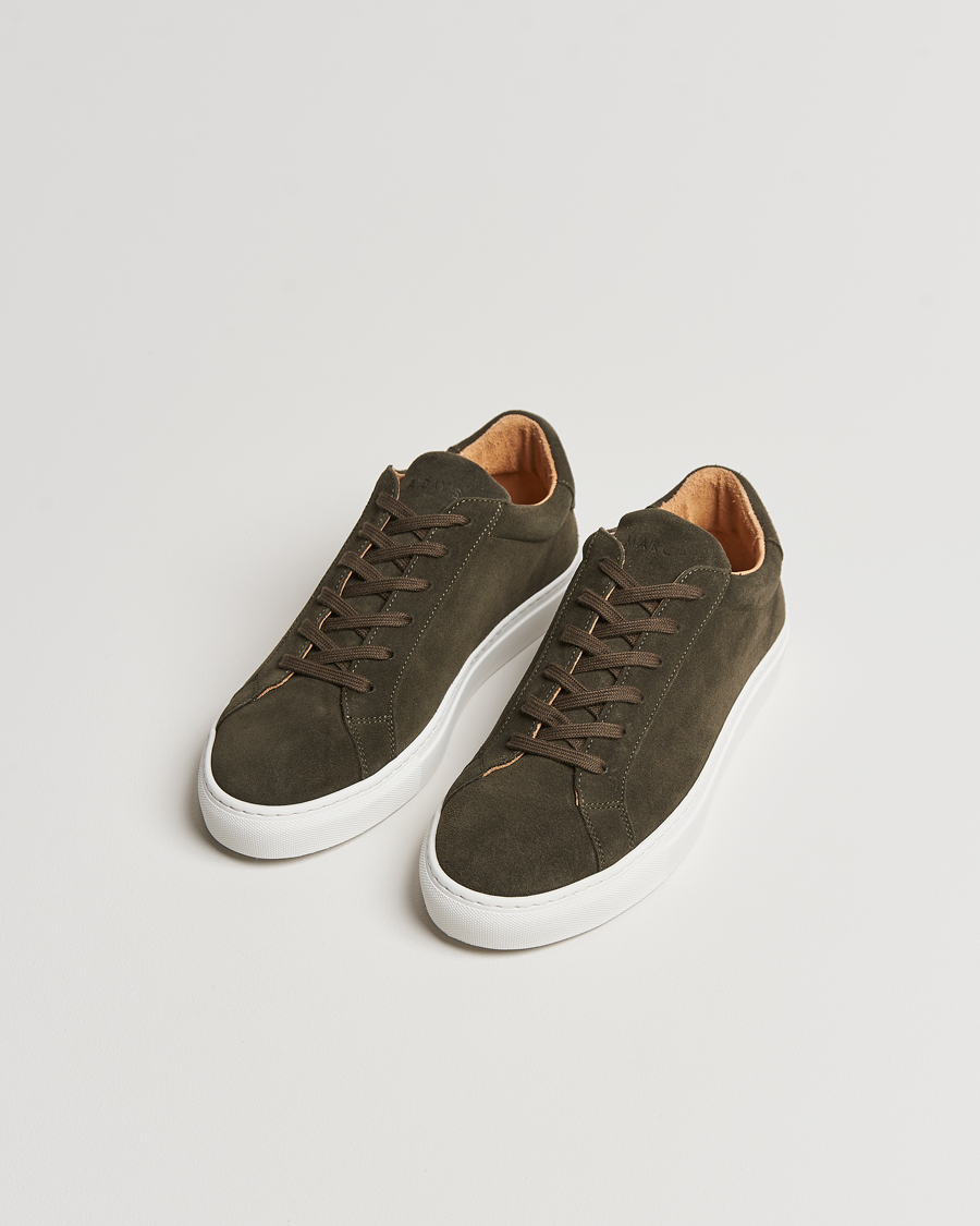 Herren | Schuhe | A Day's March | Suede Marching Sneaker Dark Olive