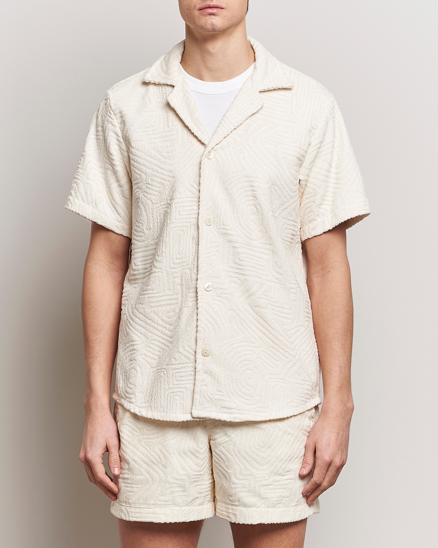 Herren | Hemden | OAS | Terry Cuba Short Sleeve Shirt Cream Golconda