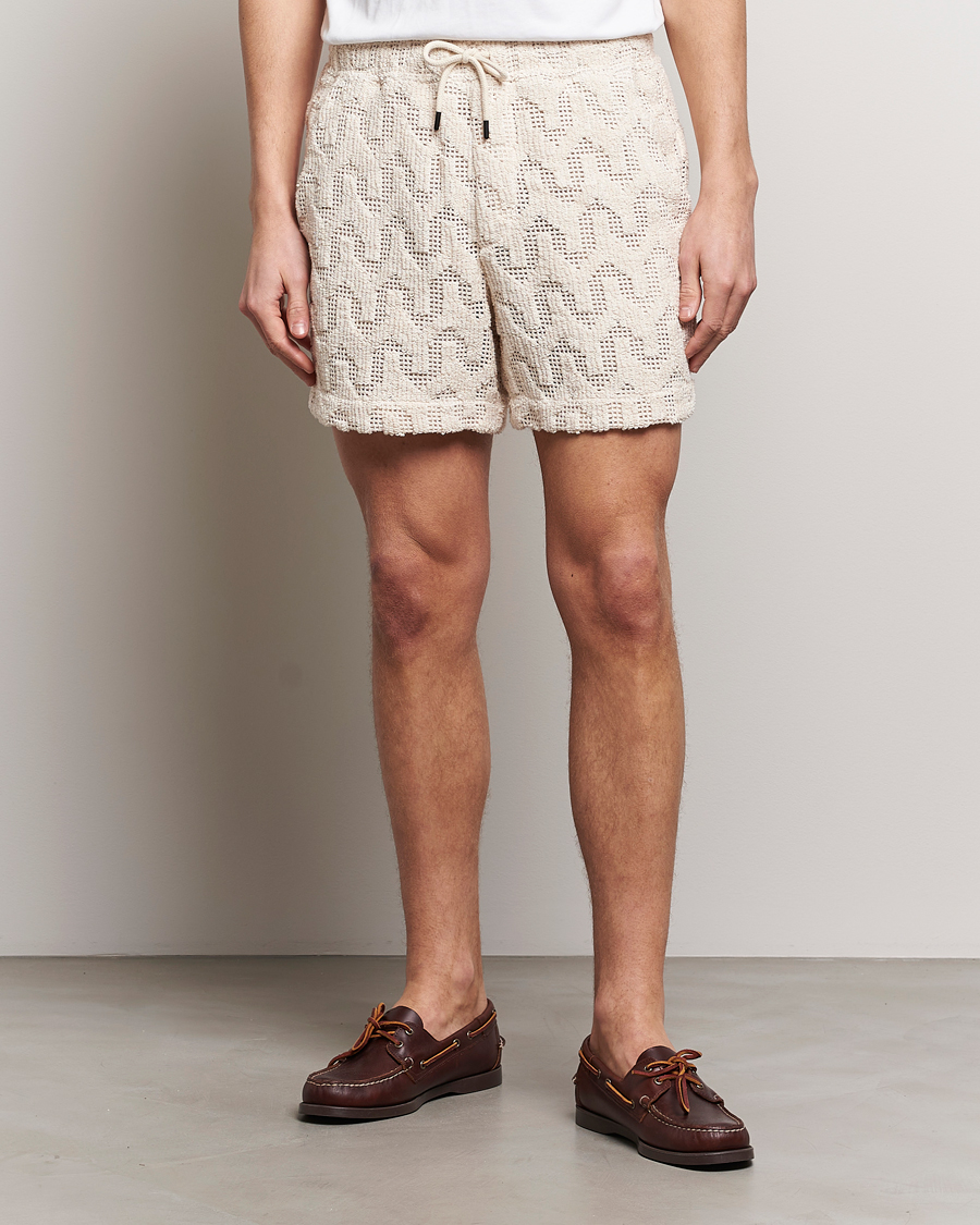 Herren | Shorts | OAS | Atlas Cuba Crochet Shorts Off White
