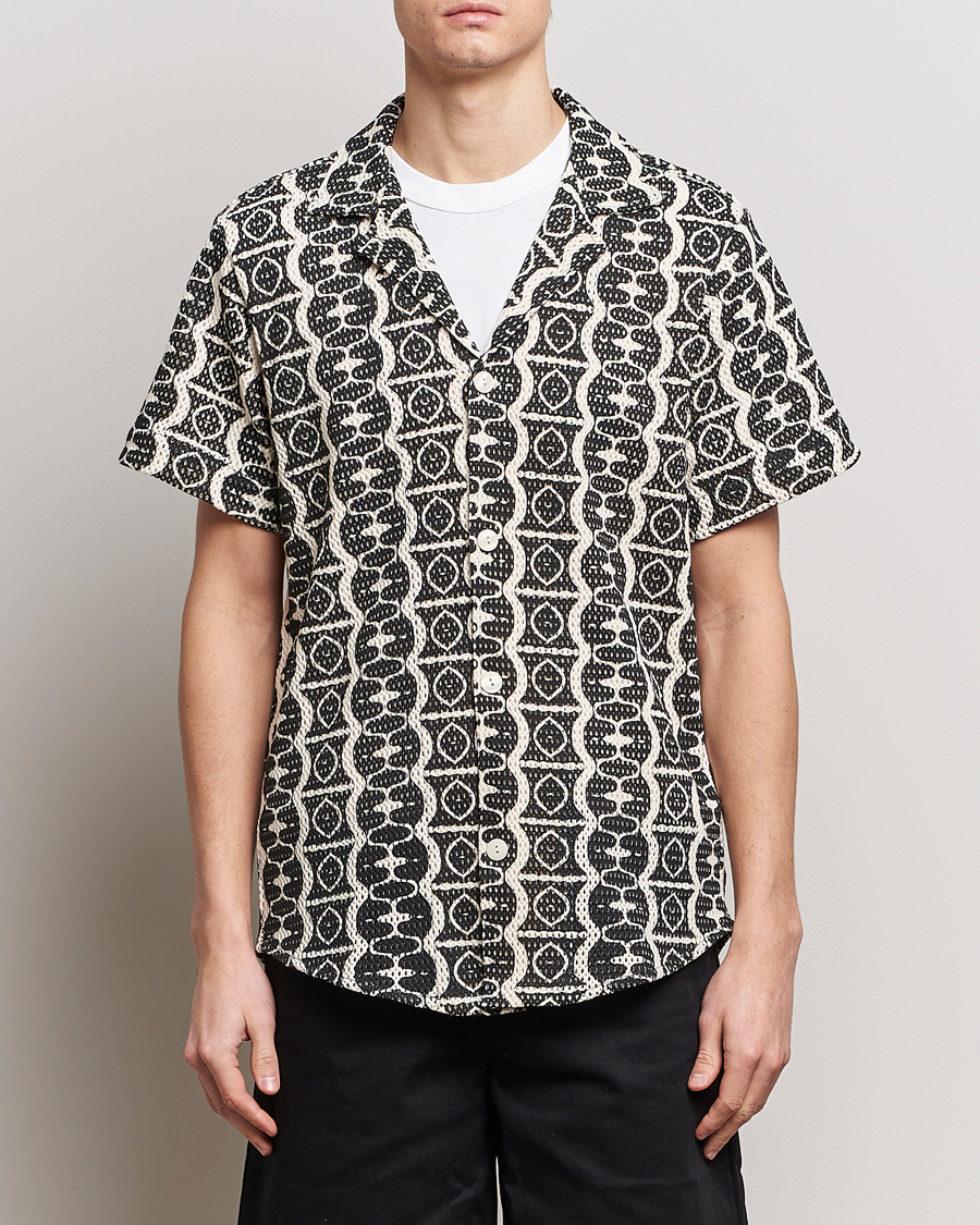 Herren | Freizeithemden | OAS | Short Sleeve Cuba Net Shirt Hypnotise