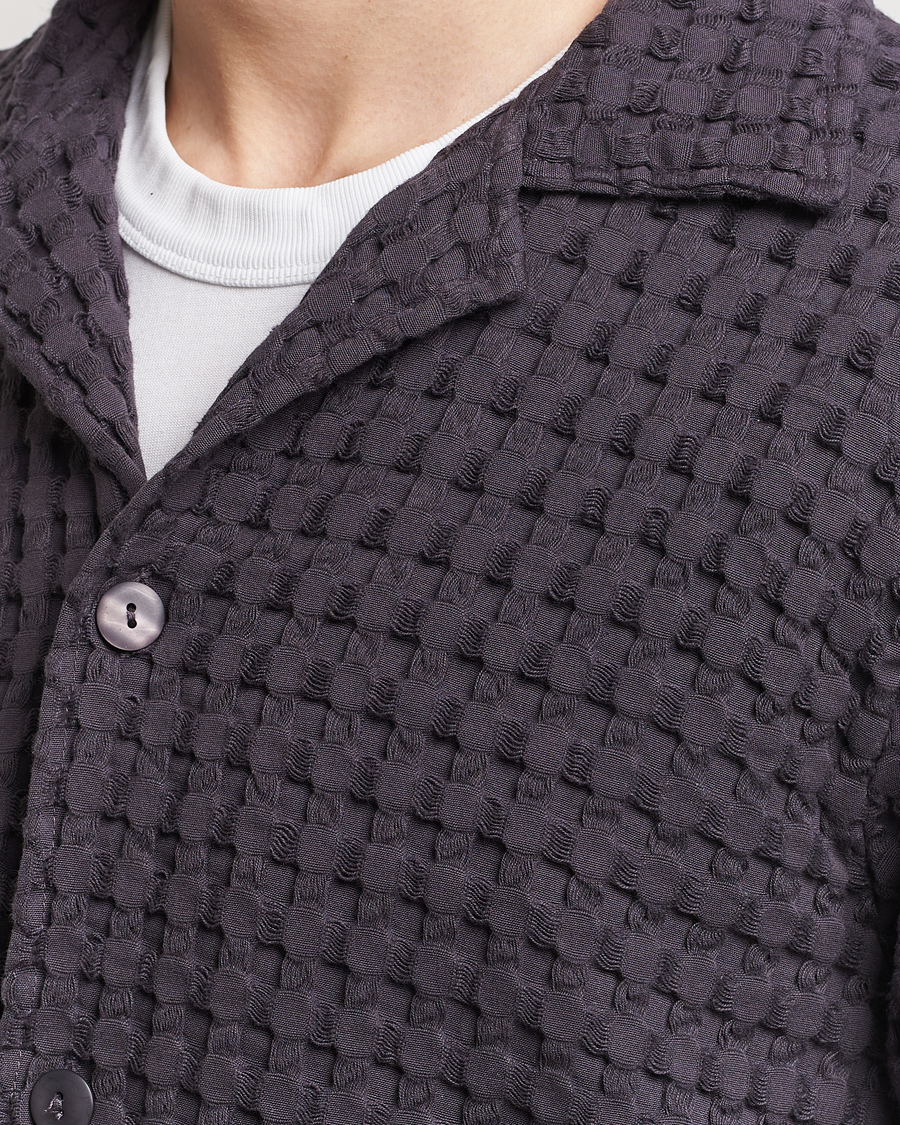 Herren | Hemden | OAS | Cuba Waffle Shirt Nearly Black