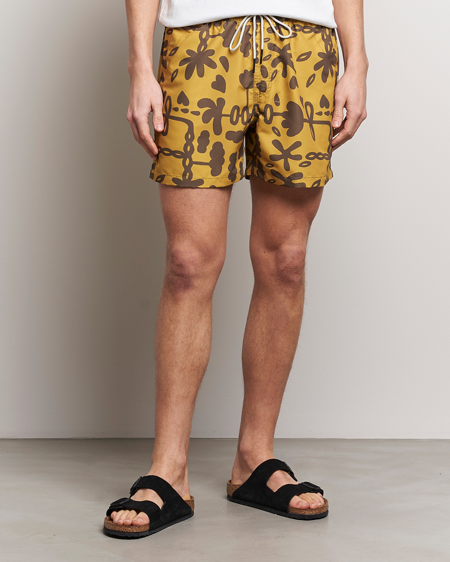 Herren |  | OAS | Printed Swimshorts Galbanum