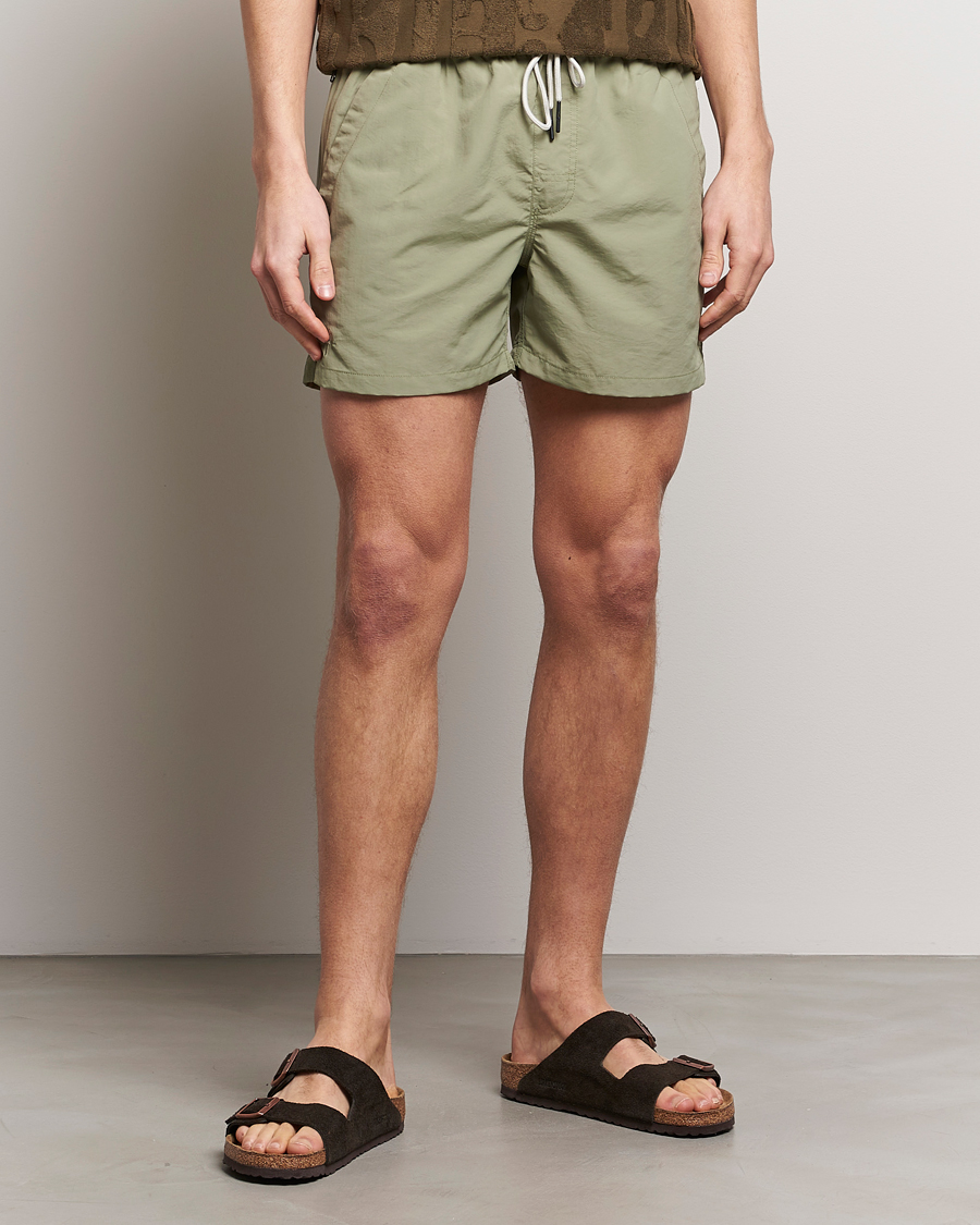 Herren | Badeshorts mit Schnürung | OAS | Plain Swimshorts Green