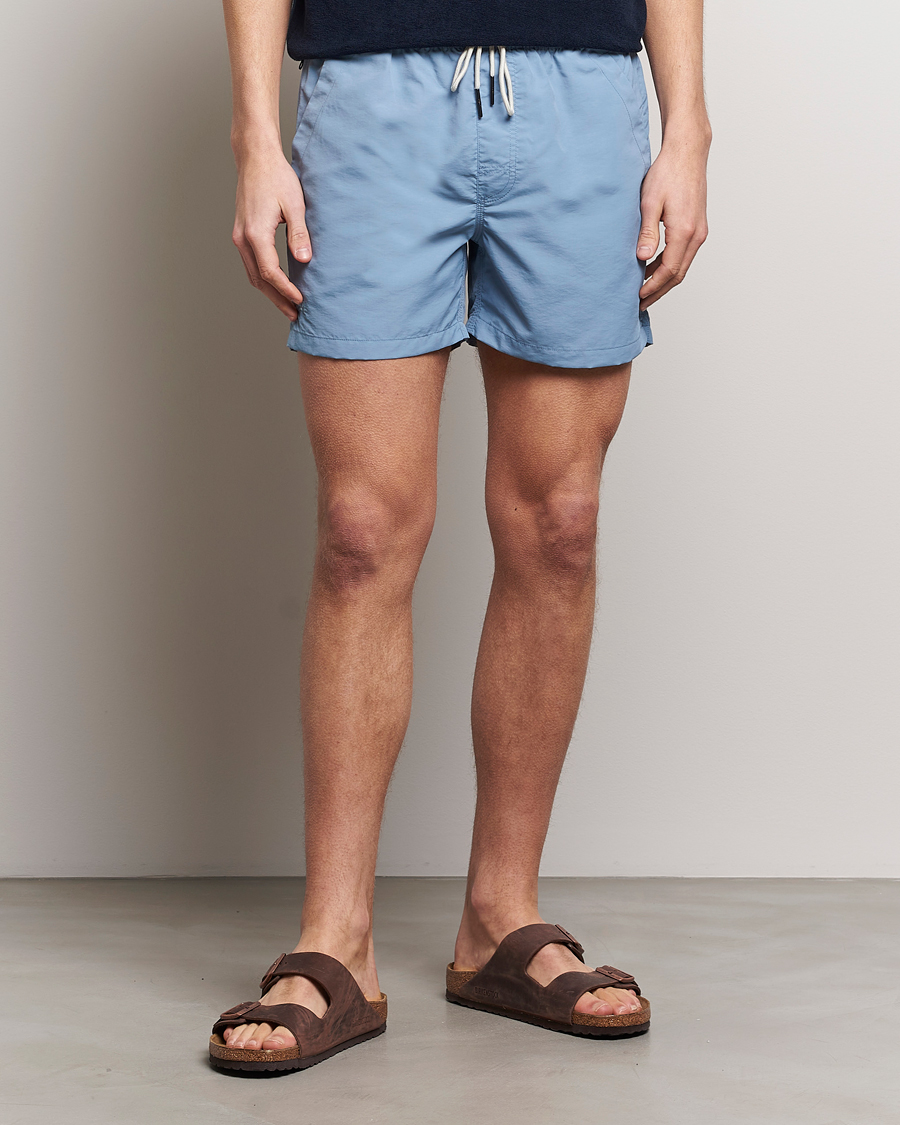 Herren | Badeshorts mit Schnürung | OAS | Plain Swimshorts Sky