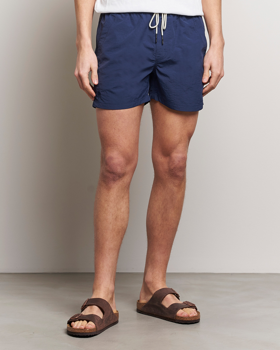 Herren | Badeshorts mit Schnürung | OAS | Plain Swimshorts Navy