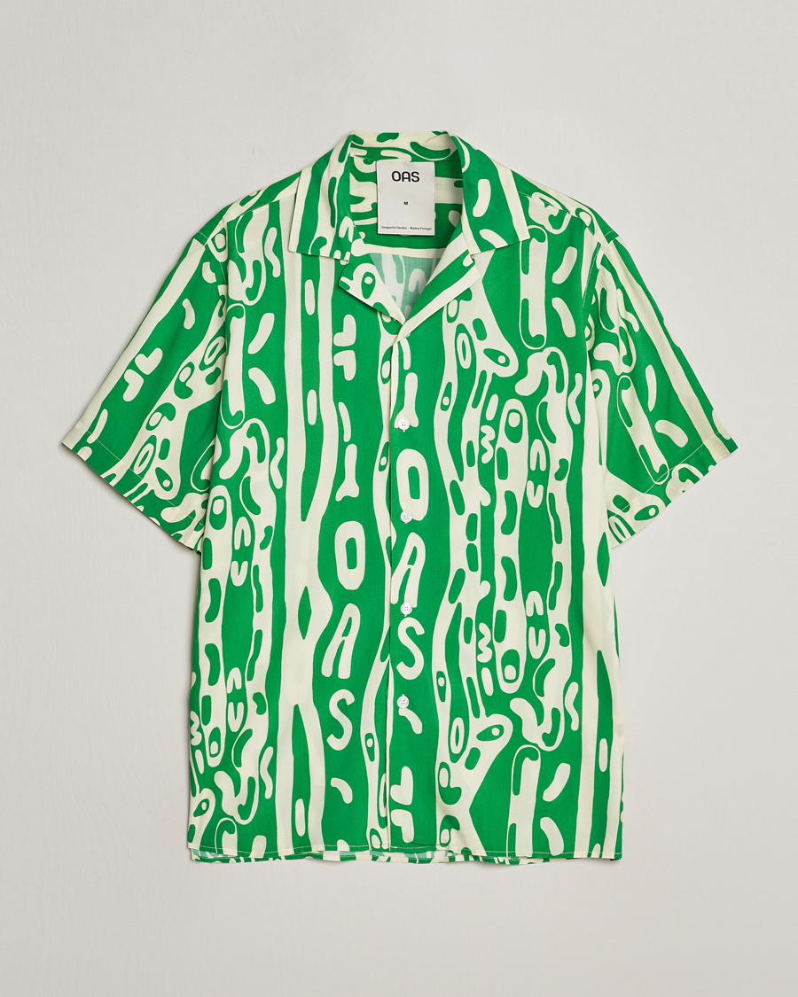 Herren | Hemden | OAS | Viscose Resort Short Sleeve Shirt Verdant