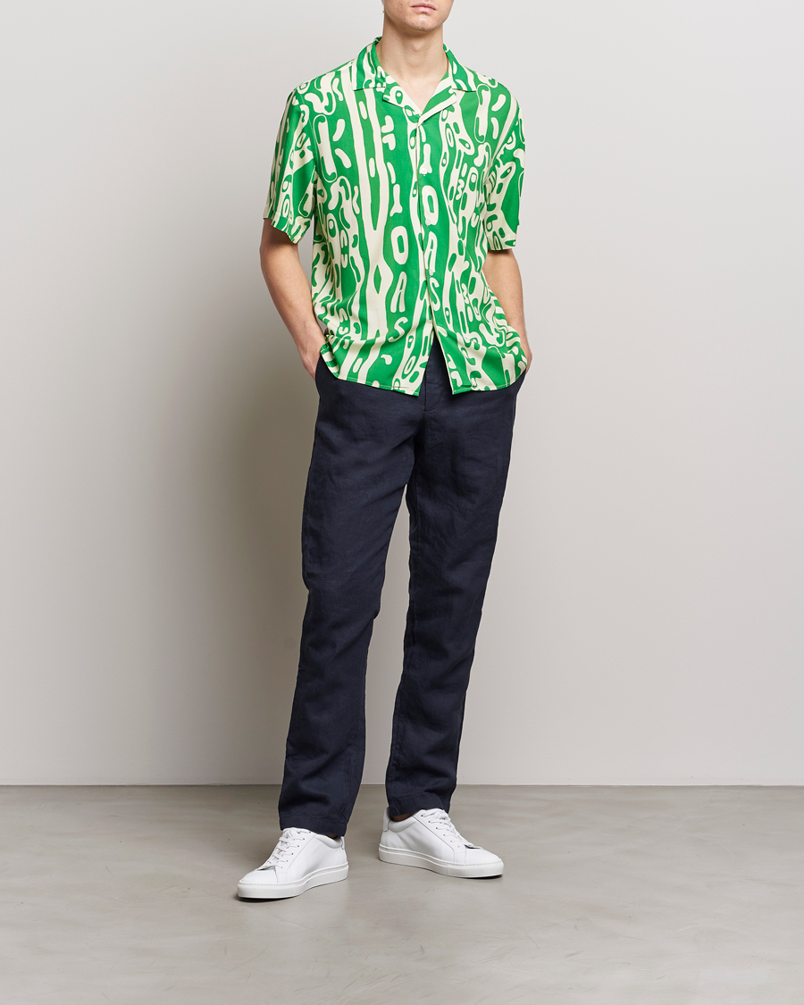 Herren | Hemden | OAS | Viscose Resort Short Sleeve Shirt Verdant