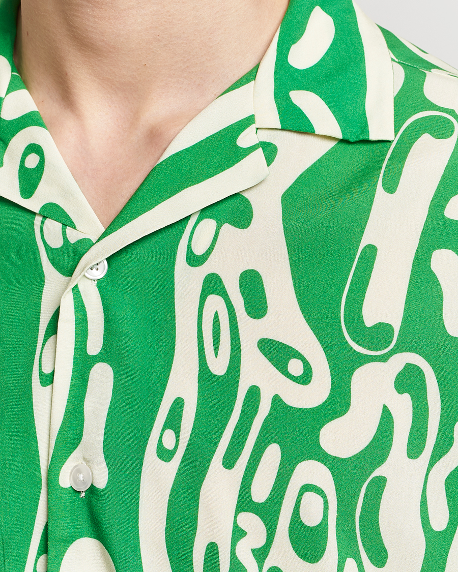 Herren | Hemden | OAS | Viscose Resort Short Sleeve Shirt Verdant