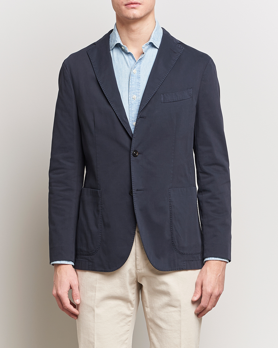 Herren | Italian Department | Boglioli | K Jacket Cotton Stretch Blazer Navy