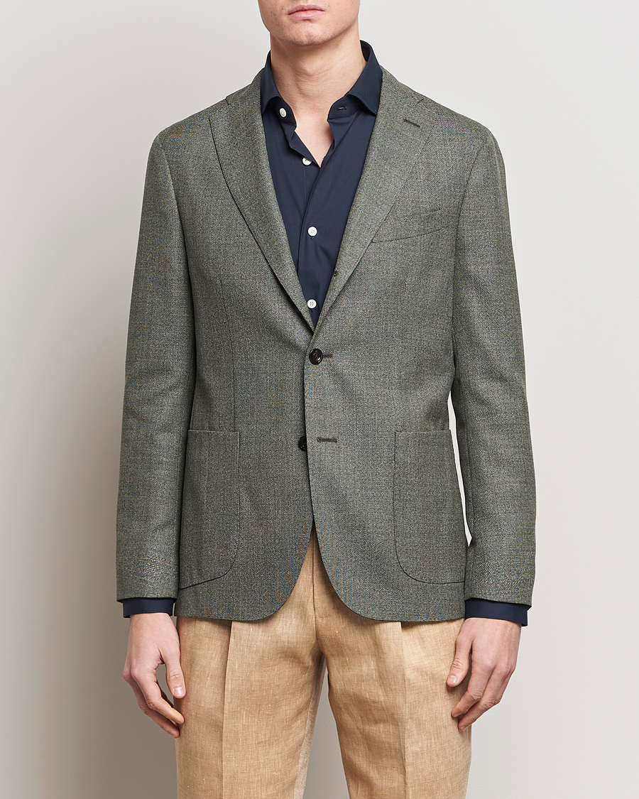 Herren | Boglioli | Boglioli | K Jacket Wool Hopsack Blazer Sage Green