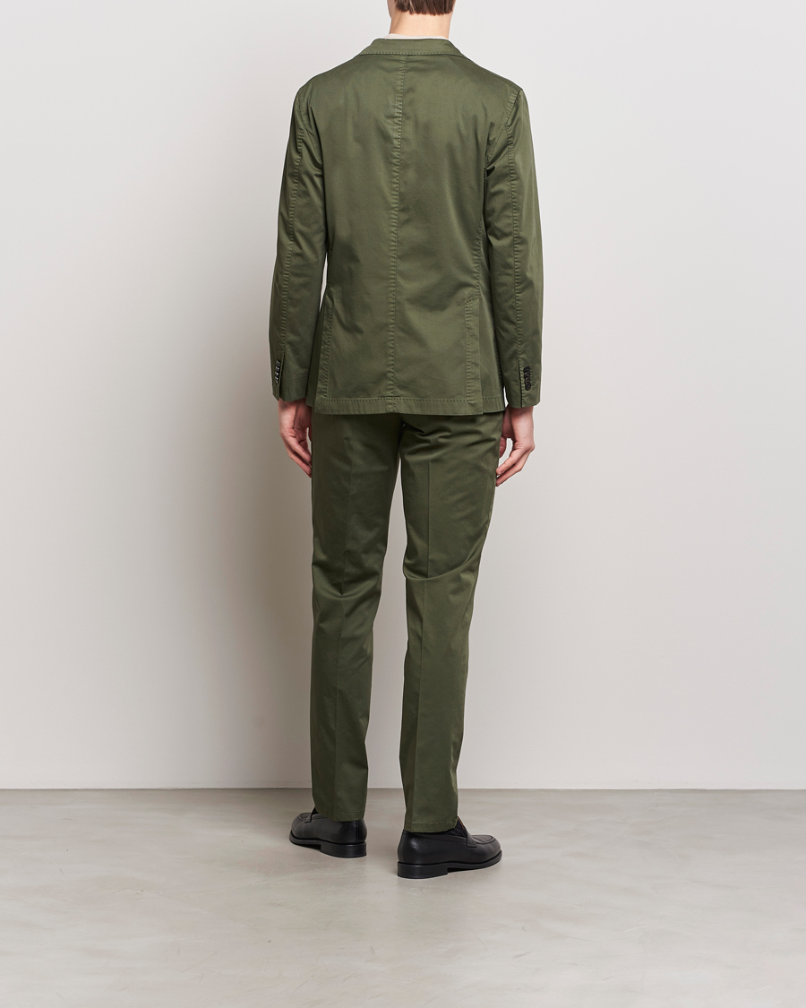 Herren |  | Boglioli | K Jacket Cotton Satin Suit Forest Green