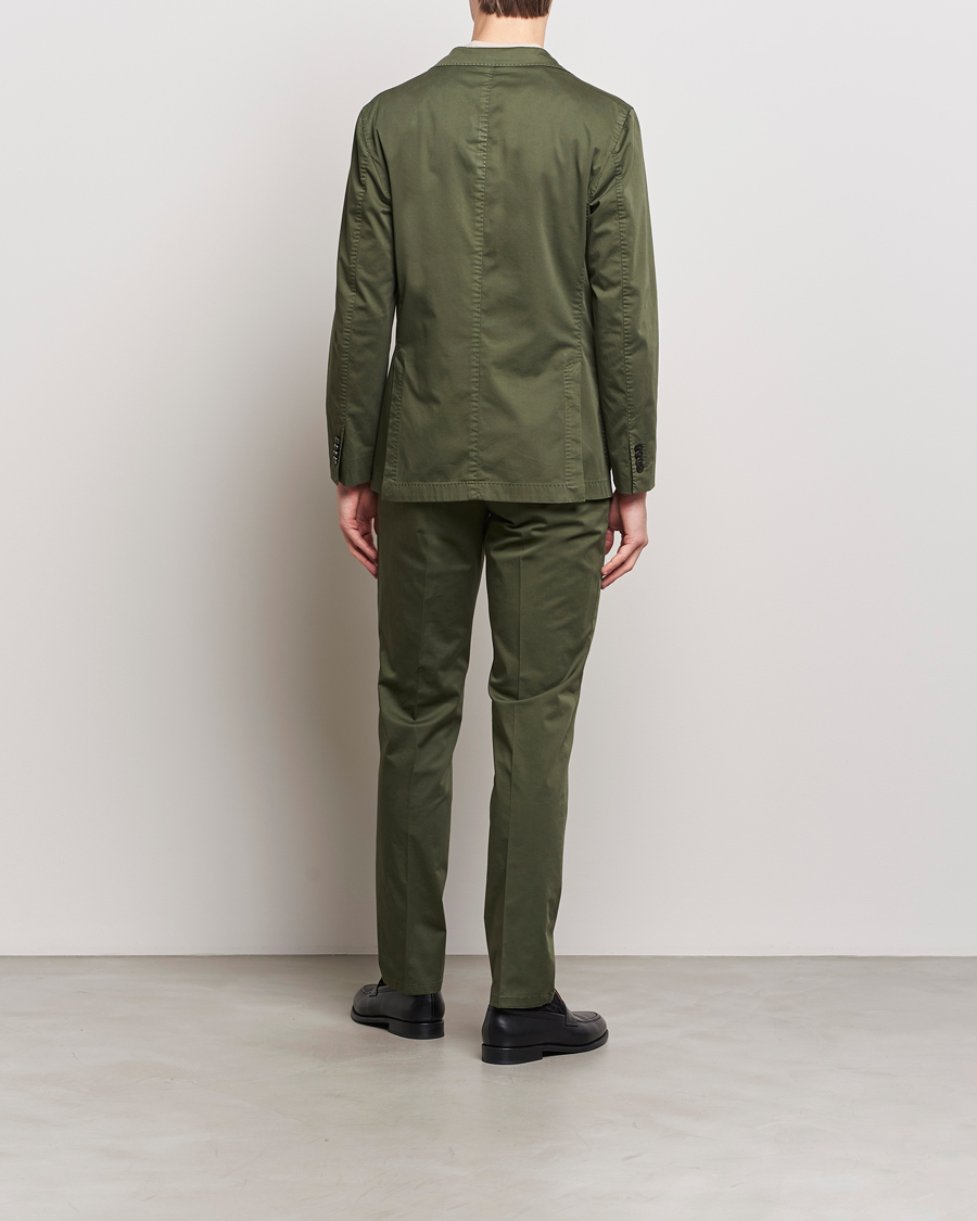 Herren | Boglioli | Boglioli | K Jacket Cotton Satin Suit Forest Green