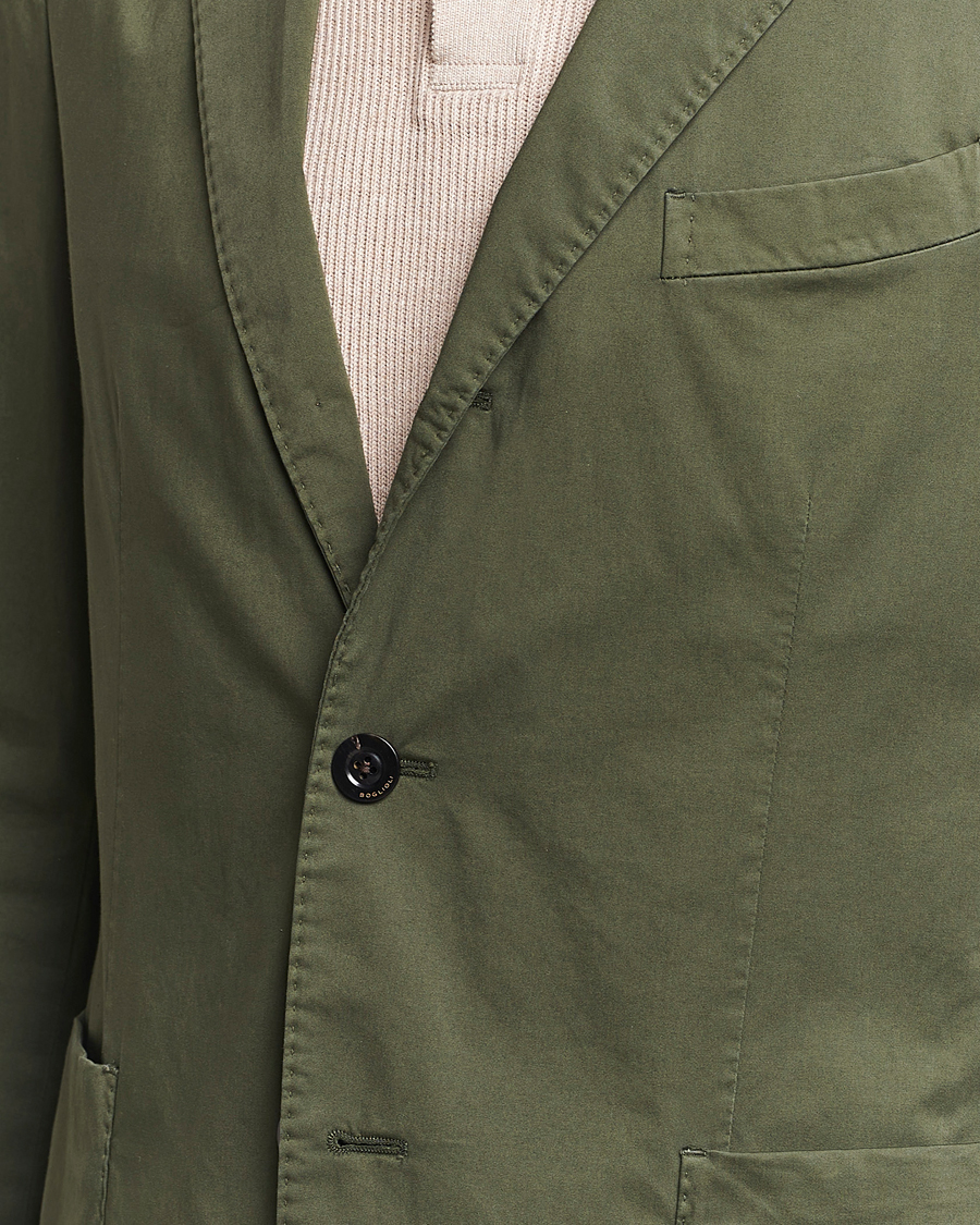 Herren | Anzüge | Boglioli | K Jacket Cotton Satin Suit Forest Green