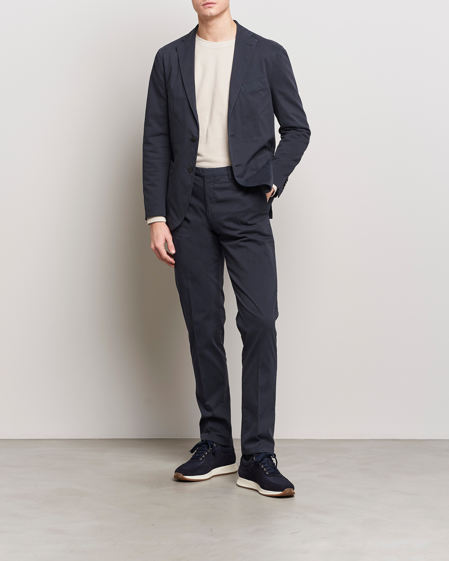 Herren | Italian Department | Boglioli | K Jacket Cotton Stretch Suit Navy