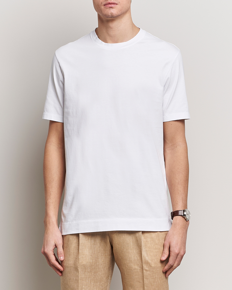 Herren |  | Boglioli | Garment Dyed T-Shirt White