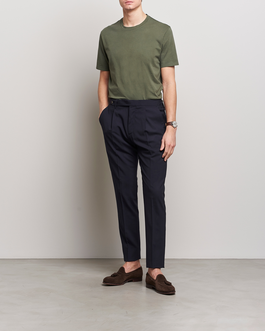 Herren | T-Shirts | Boglioli | Garment Dyed T-Shirt Forest Green