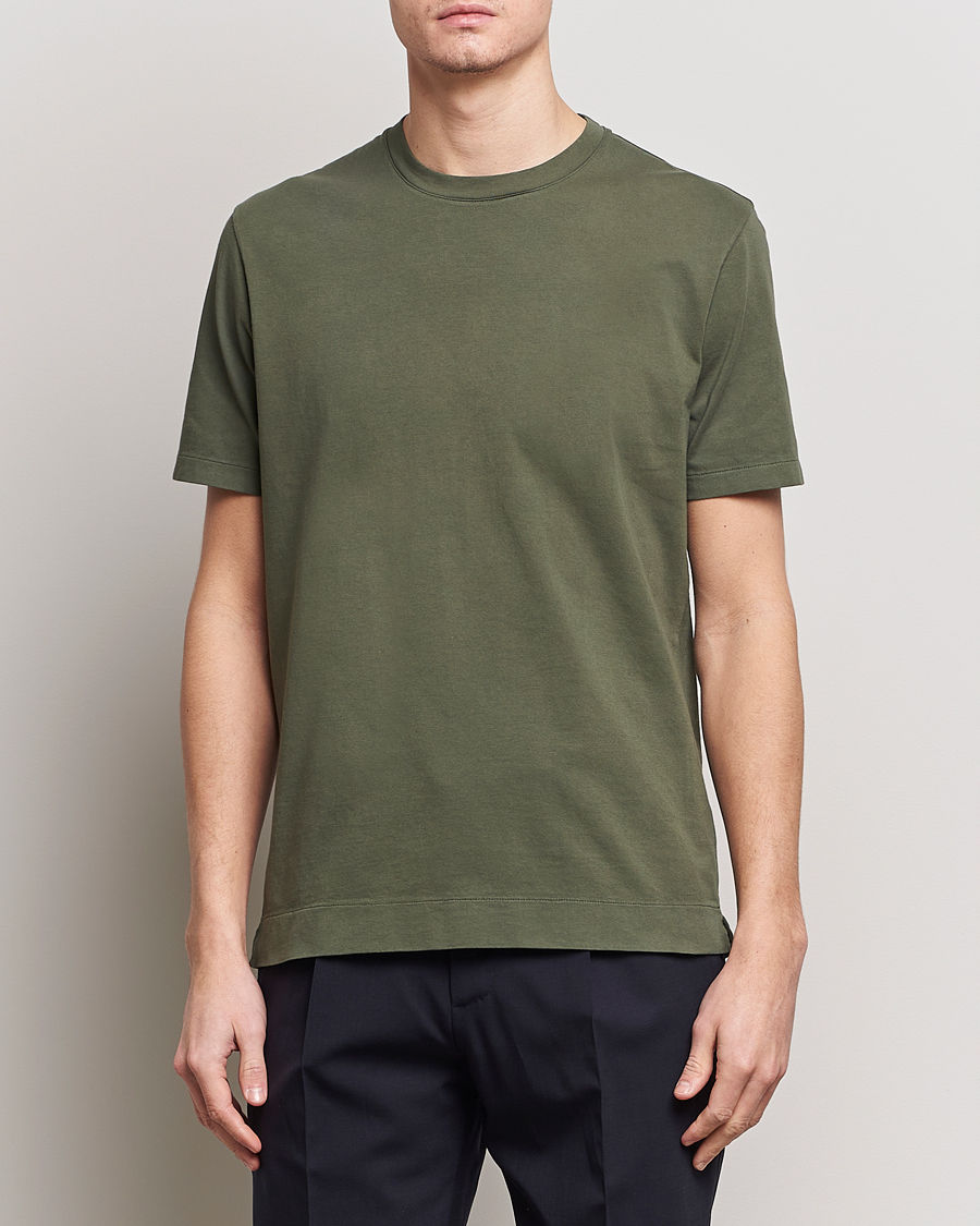 Herren |  | Boglioli | Garment Dyed T-Shirt Forest Green