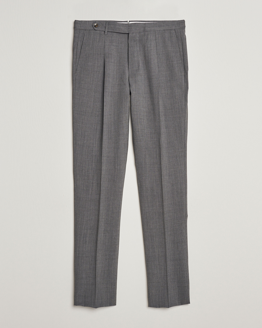 Herren | Hosen | PT01 | Gentleman Fit Wool Stretch Trousers Medium Grey