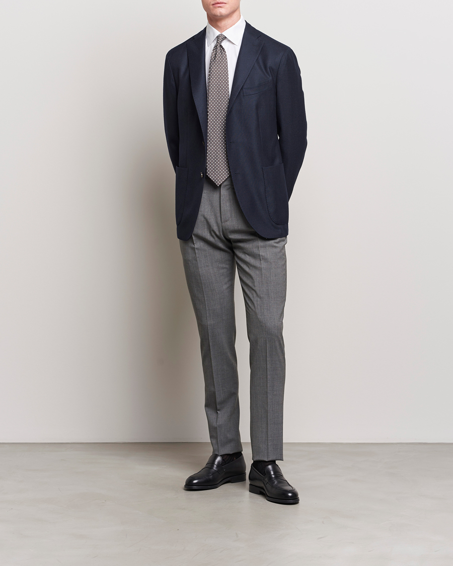 Herren | Hosen | PT01 | Gentleman Fit Wool Stretch Trousers Medium Grey