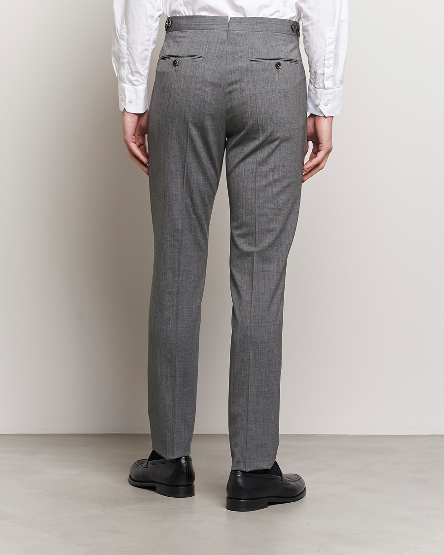 Herren | Hosen | PT01 | Gentleman Fit Wool Stretch Trousers Medium Grey