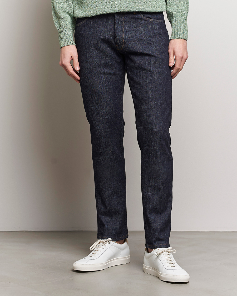 Herren | Italian Department | PT01 | Slim Fit Stretch Jeans Dark Indigo