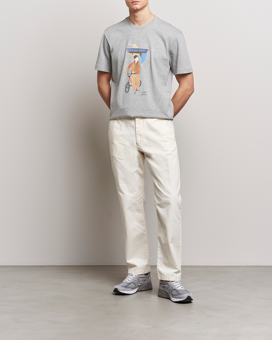 Herren | T-Shirts | Baracuta | Slowboy Arlington Cotton T-Shirt Grey Melange