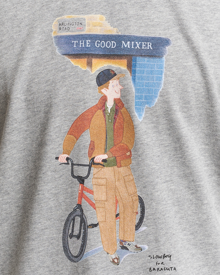 Herren | T-Shirts | Baracuta | Slowboy Arlington Cotton T-Shirt Grey Melange