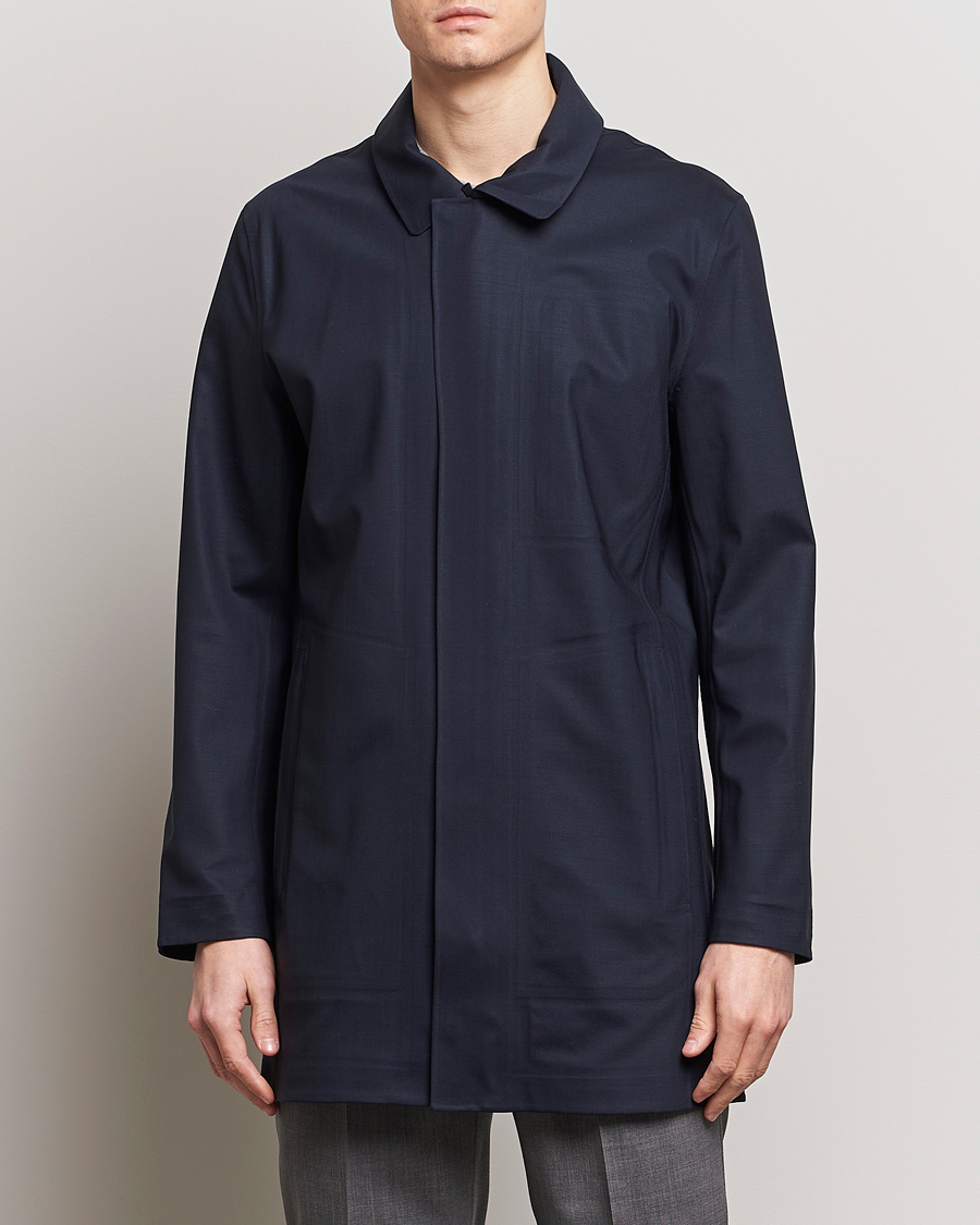 Herren | Kleidung | UBR | Sky Fall Savile Waterproof Wool Coat Dark Navy