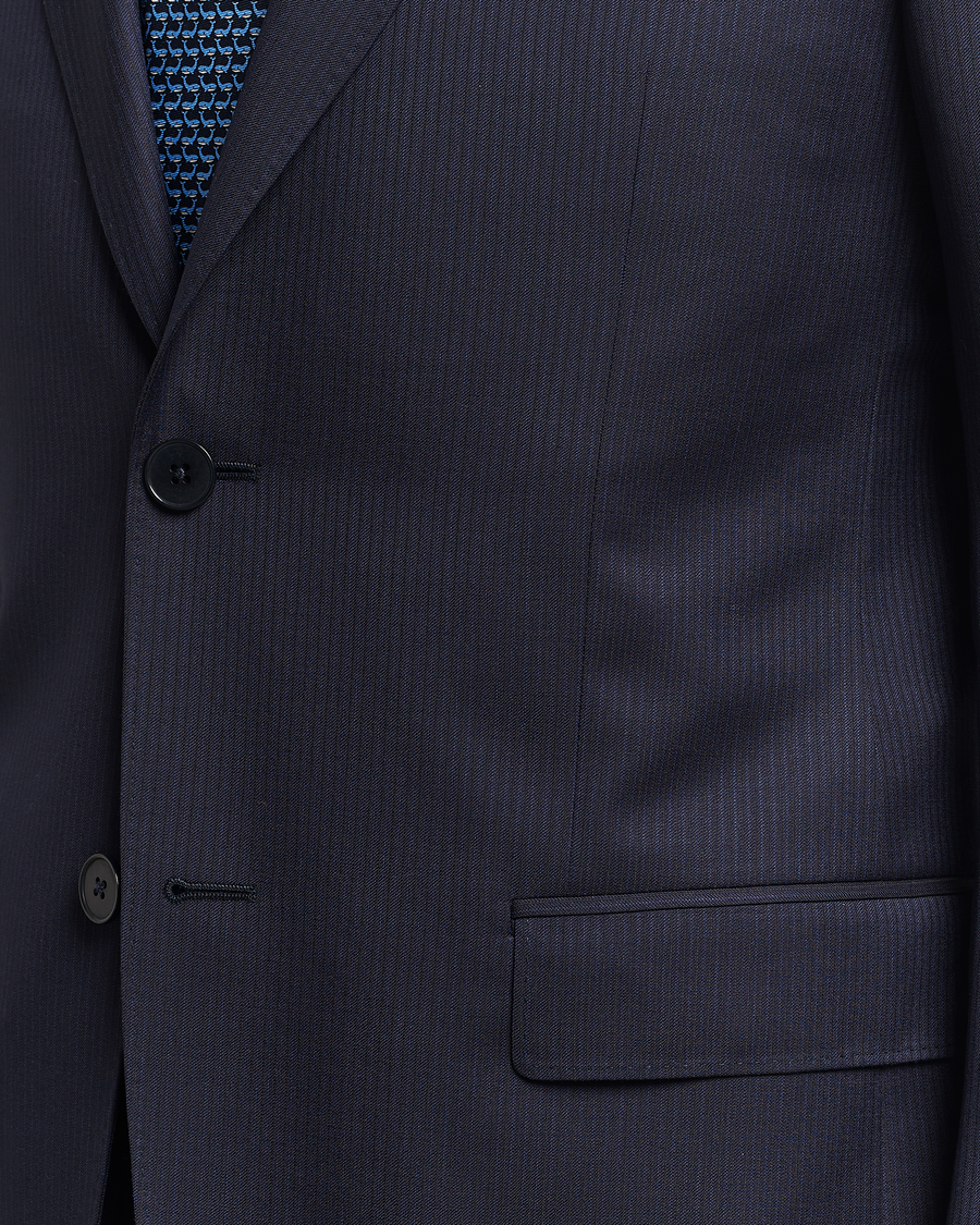Herren | Anzüge | Zegna | Tailored Wool Striped Suit Navy