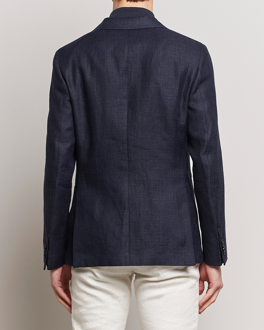 Herren | Sakkos | Zegna | Unconstructed Linen Blend Blazer Navy