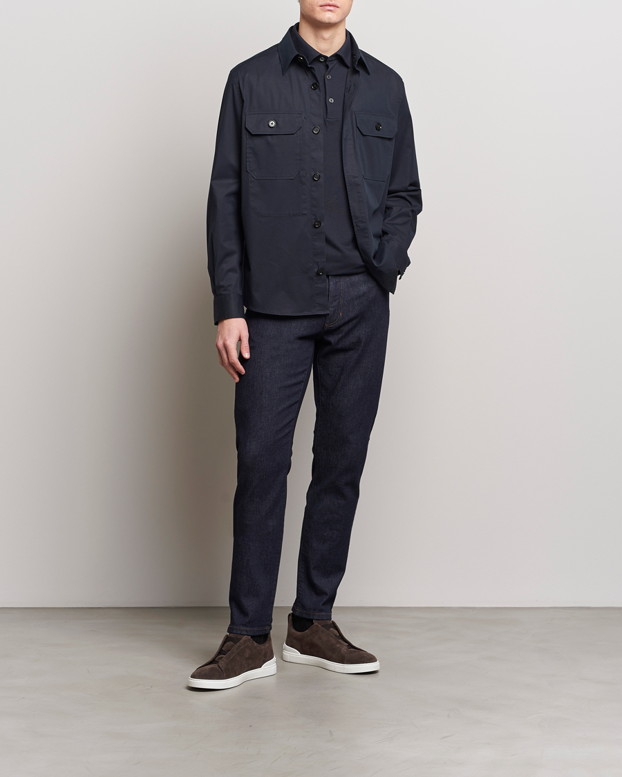 Herren | Hemden | Zegna | Premium Cotton Overshirt Navy