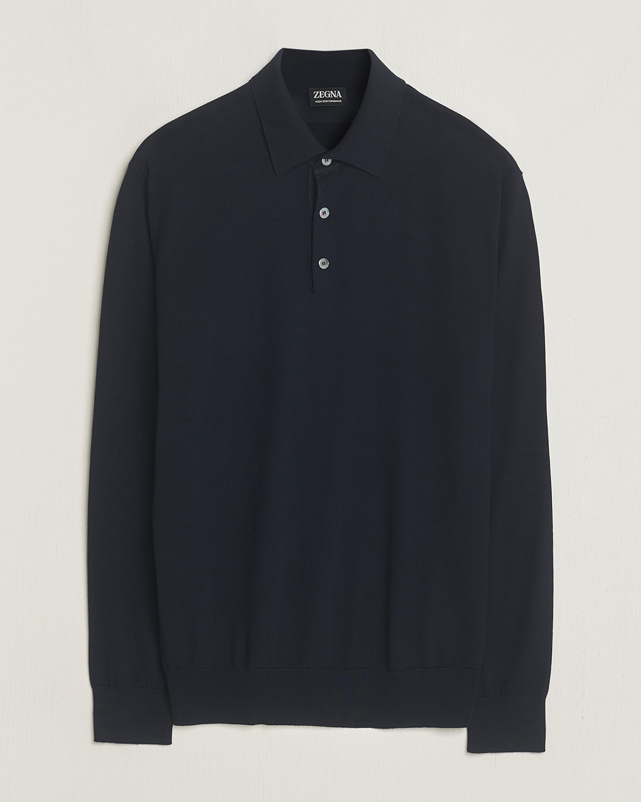 Herren | Pullover | Zegna | High Performance Wool Polo Navy
