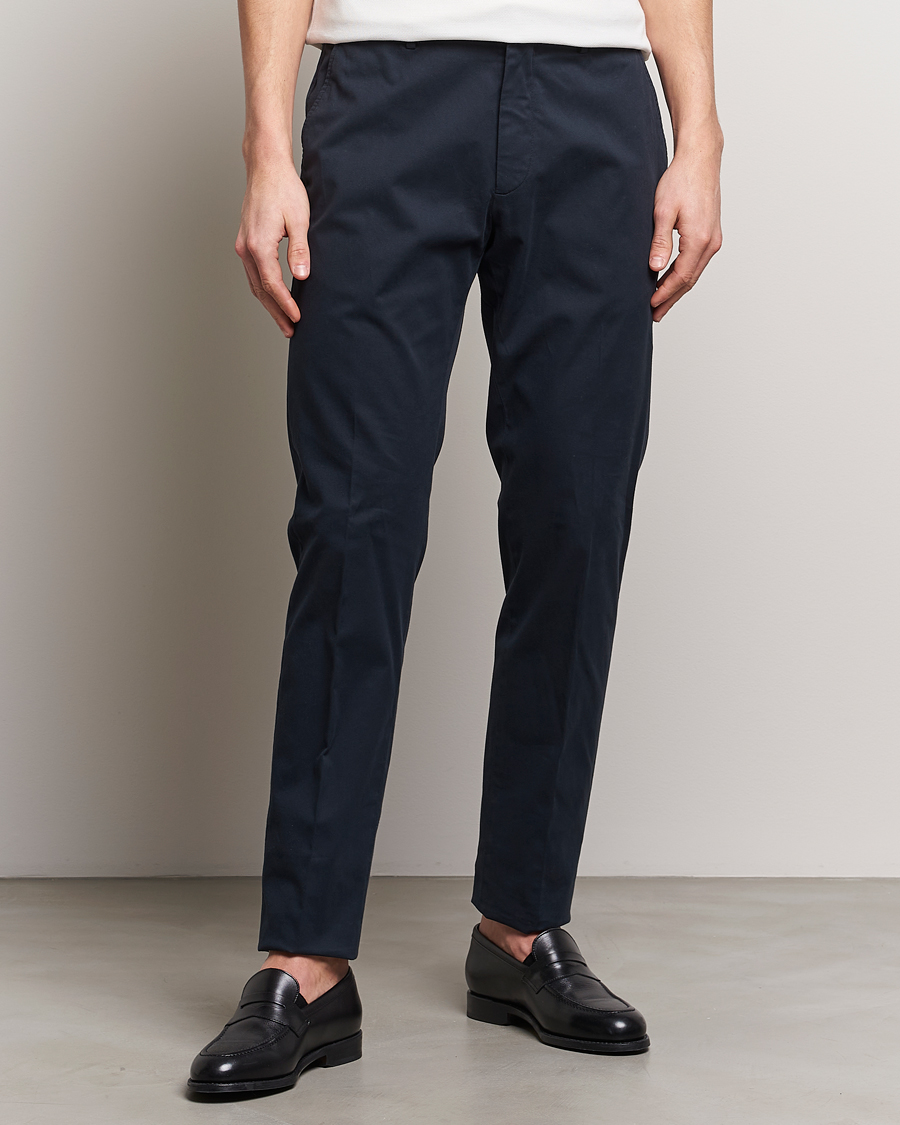 Herren | Italian Department | Zegna | Premium Cotton Chinos Navy