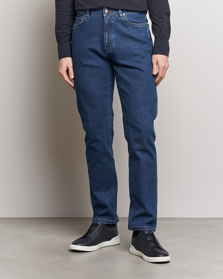 Herren | Zegna | Zegna | Slim Fit 5-Pocket Jeans Stone Wash