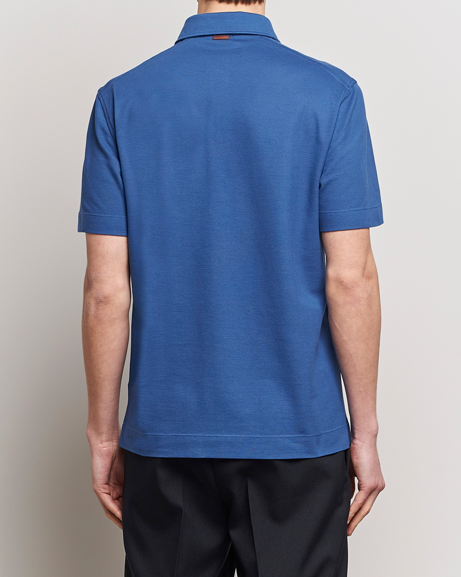 Herren | Poloshirts | Zegna | Short Sleeve Pocket Polo Blue