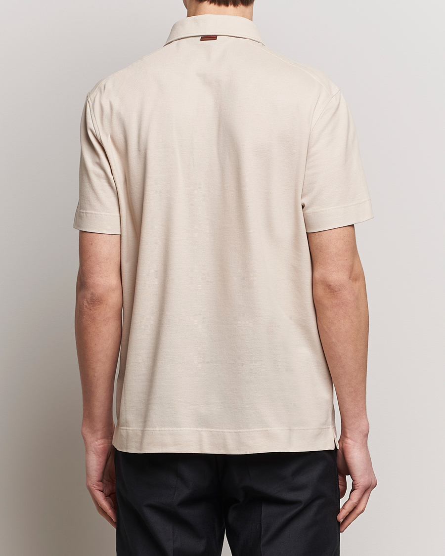 Herren | Poloshirts | Zegna | Short Sleeve Pocket Polo Beige