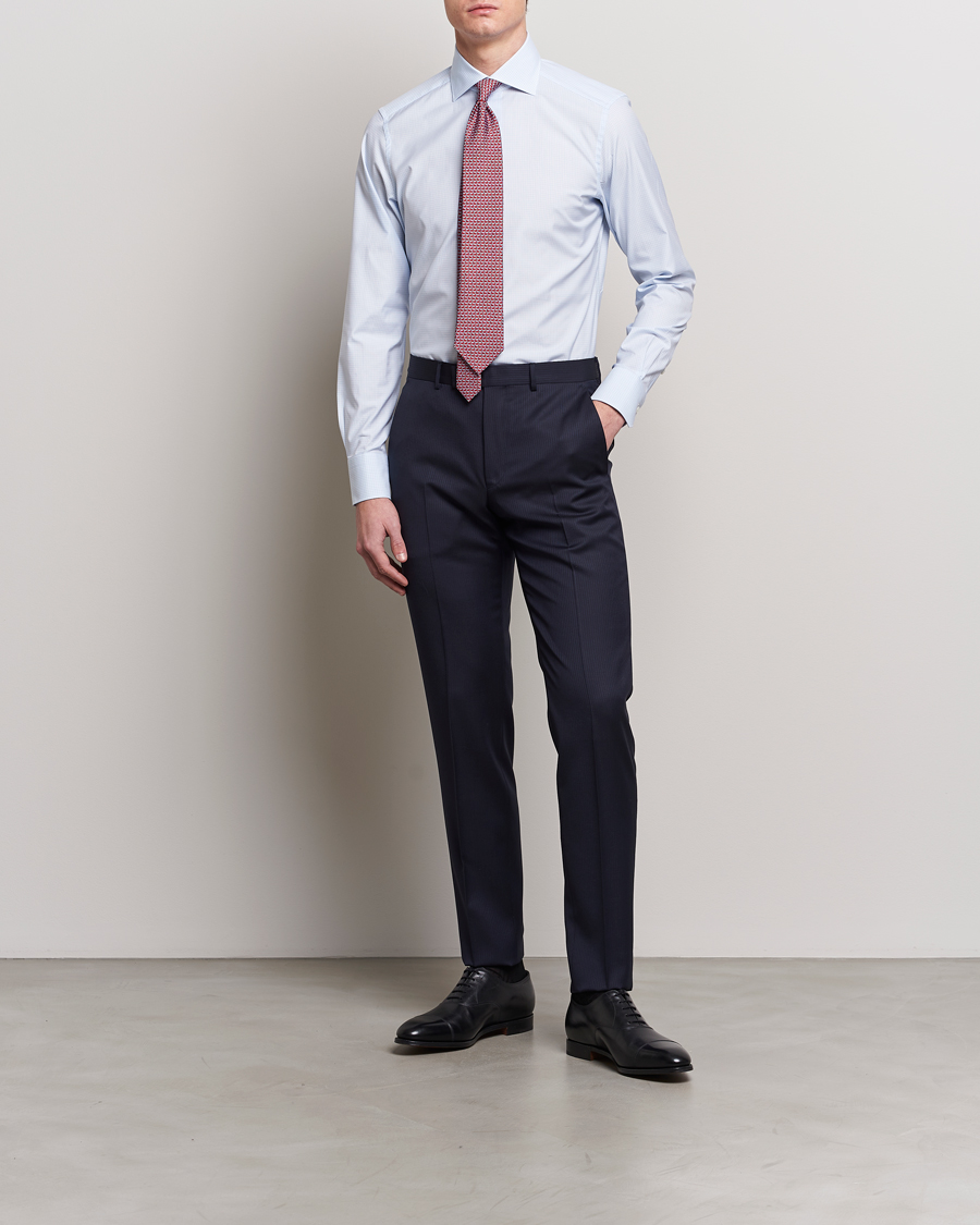 Herr | Kläder | Zegna | Slim Fit Dress Shirt Light Blue Check