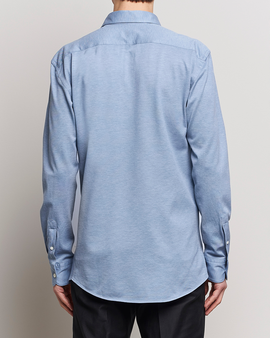 Herren | Hemden | Zegna | Slim Fit Jersey Piquet Shirt Light Blue