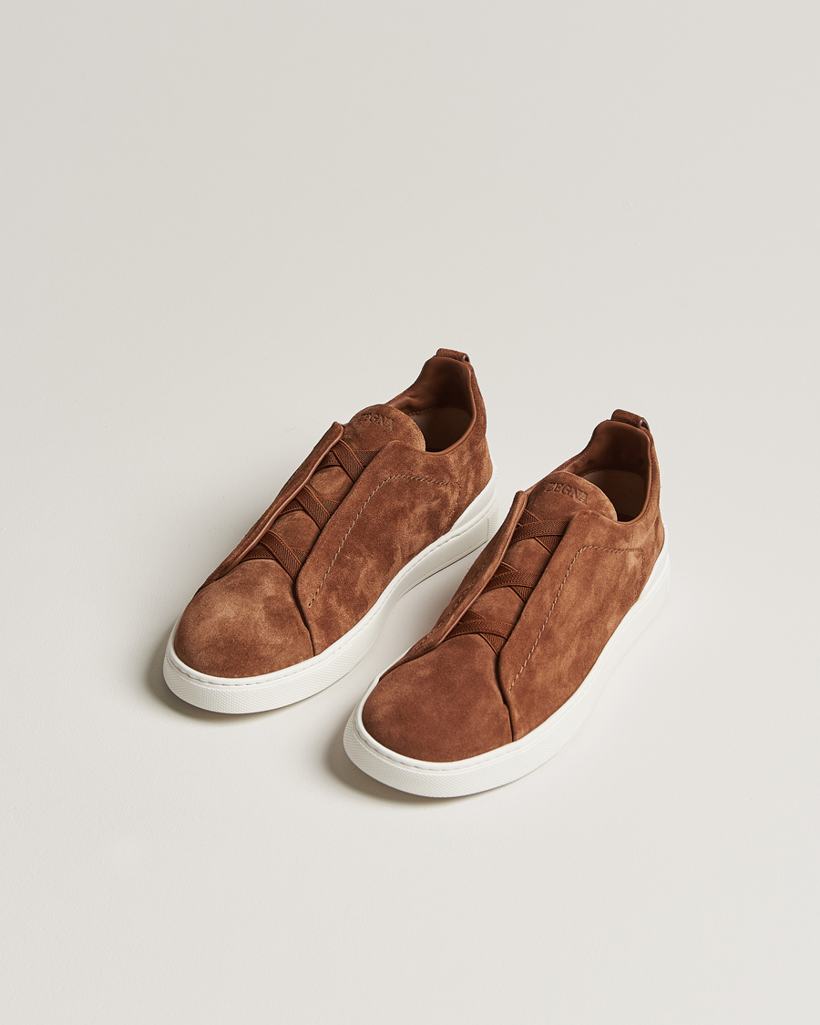 Herren | Zegna | Zegna | Triple Stitch Sneakers Brown Suede