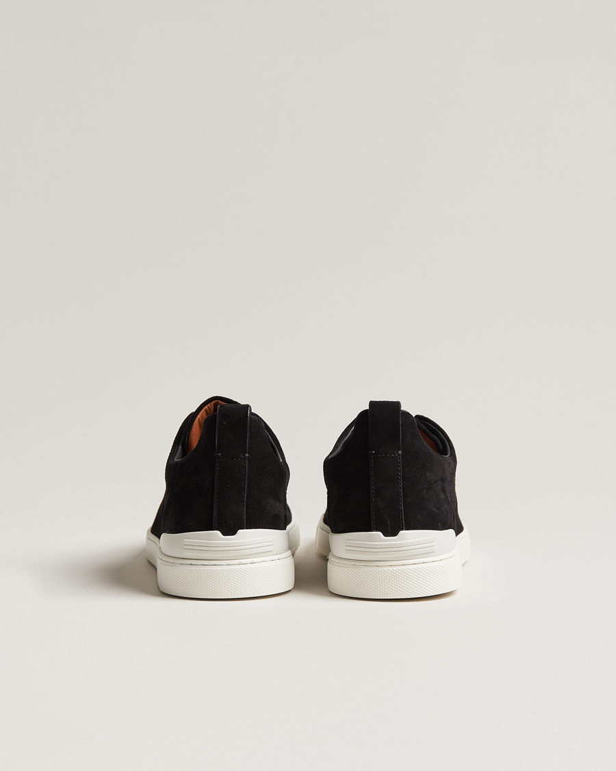 Herren | Zegna Triple Stitch Sneakers Black Suede | Zegna | Triple Stitch Sneakers Black Suede