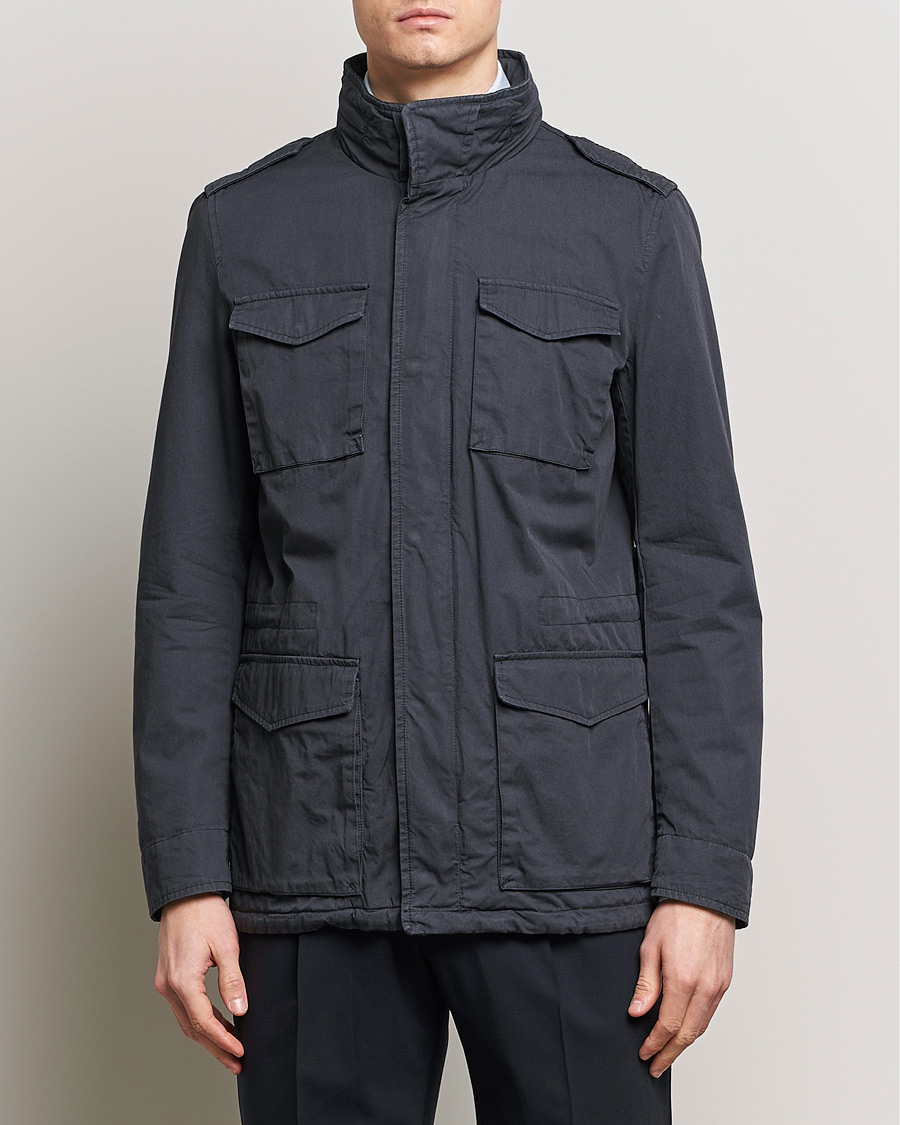 Men | Herno | Herno | Cotton Field Jacket Navy