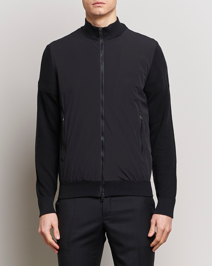 Herren | Hybridjacken | Herno | Hybrid Knit Jacket Black