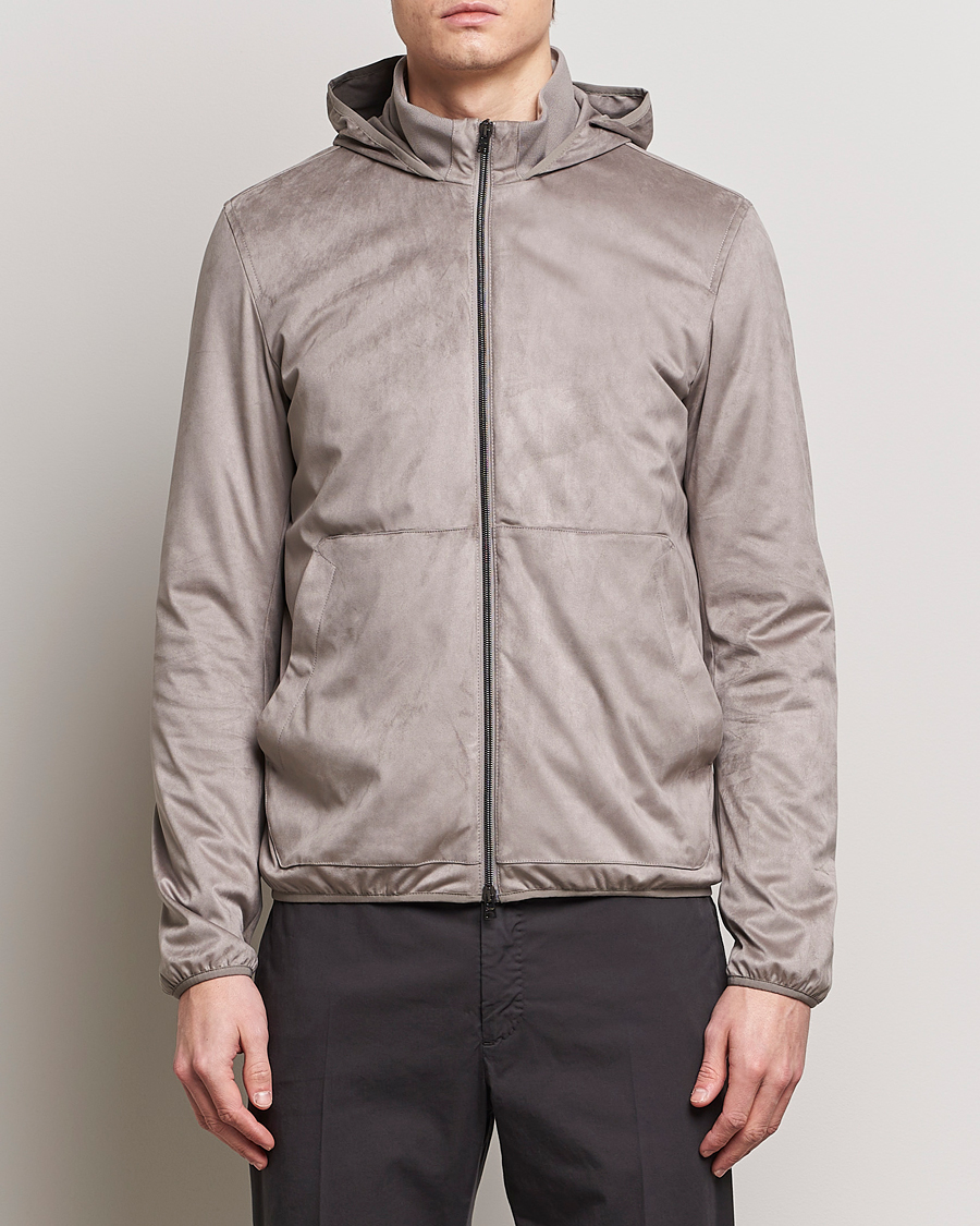 Herren | Jacken | Herno | Faux Suede Bomber Jacket Grey