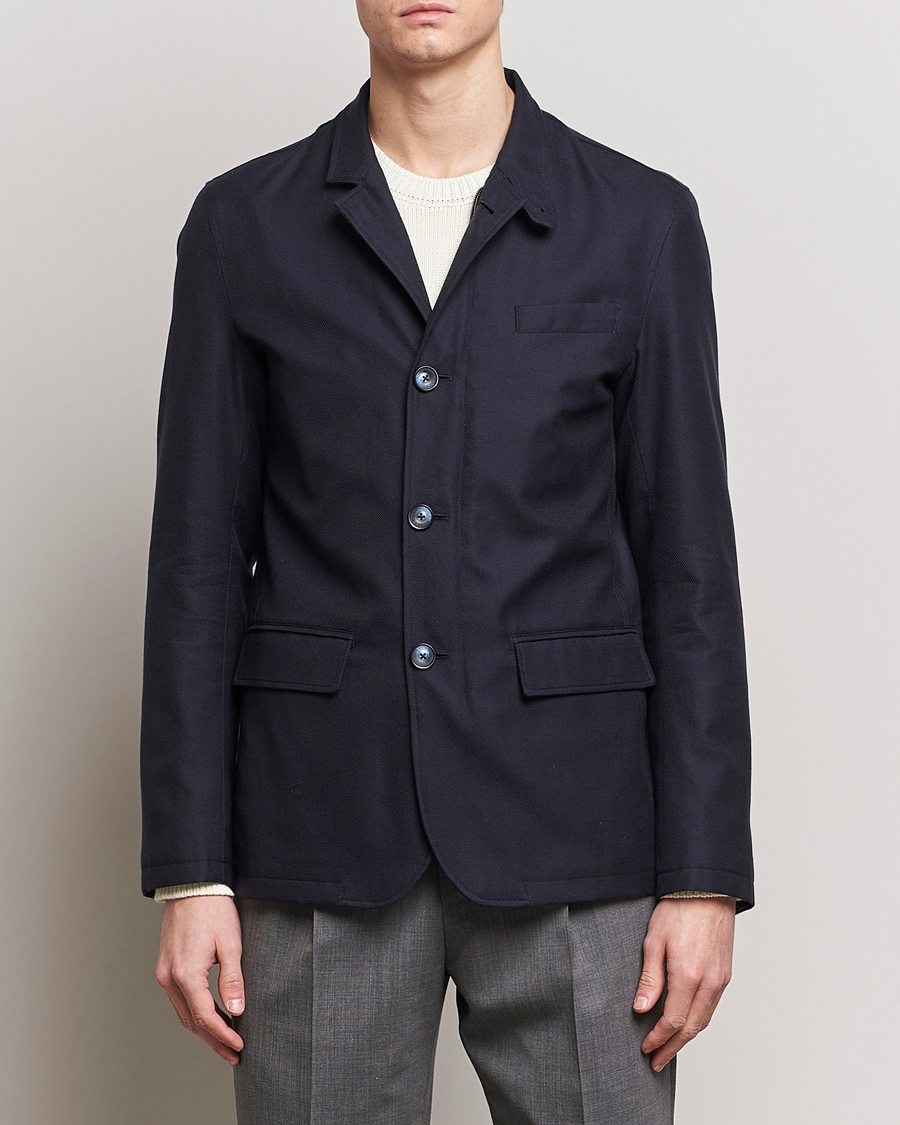 Herren | Frühlingsjacken | Herno | Cotton/Cashmere City Jacket Navy