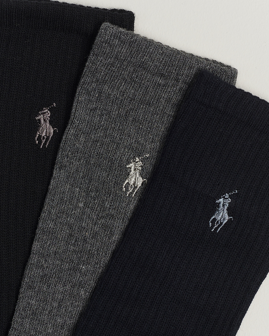 Herren | Unterwäsche | Polo Ralph Lauren | 3-Pack Crew Sock Navy/Charcoal/Black