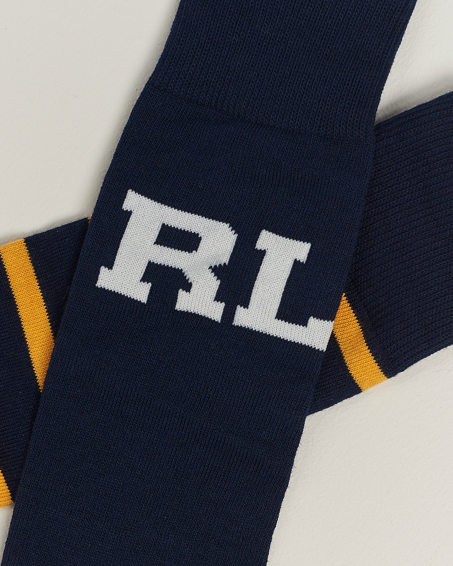 Herr | Underkläder | Polo Ralph Lauren | 3-Pack Crew Sock Navy Bear & Stripe