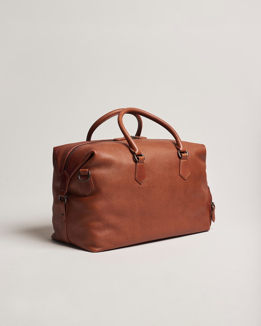 Herren | Taschen | Polo Ralph Lauren | Pebbled Leather Dufflebag Saddle Brown