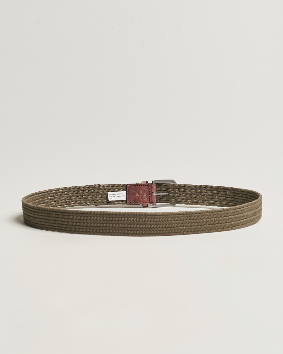 Herr | Flätade bälten | Polo Ralph Lauren | Braided Cotton Elastic Belt Company Olive