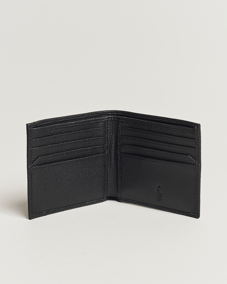 Men |  | Polo Ralph Lauren | Pebbled Leather Billfold Wallet Black