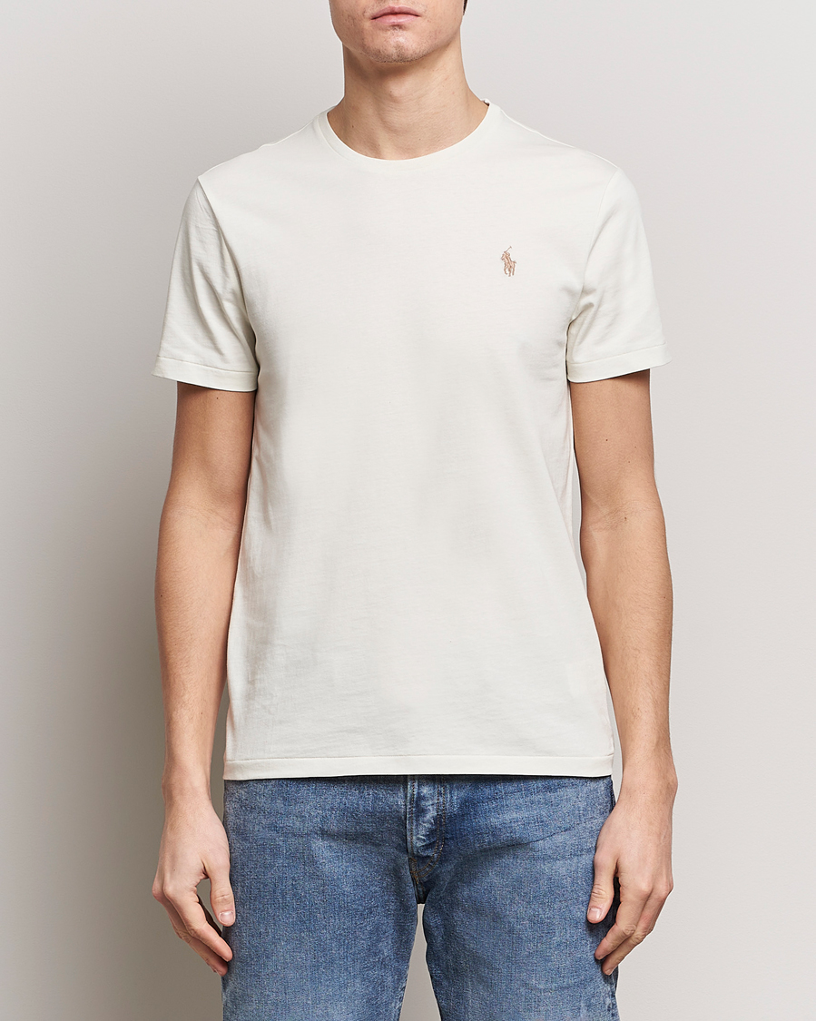 Herren | Weiße T-Shirts | Polo Ralph Lauren | Crew Neck T-Shirt Parchment Cream